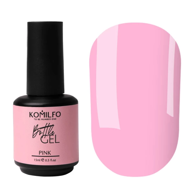 Komilfo Bottle Gel  Pink, 15 мл, з пензликом