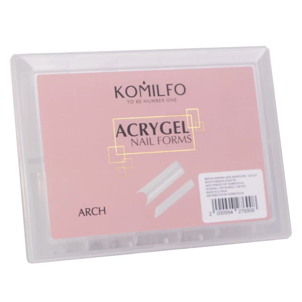 Komilfo Top Nail Forms, Arch - Верхні форми для нарощування, арочні, 120 шт