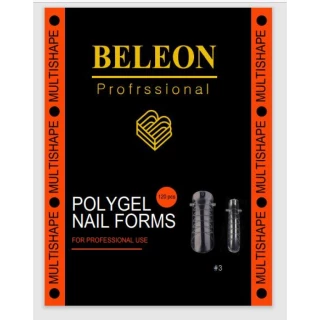 BELEON upper forms for nail extensions No. 3 Multishape, 120 pcs/pack