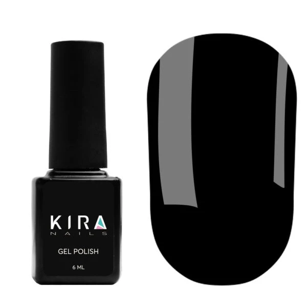 Гель-лак Kira Nails №035 (чорний, емаль), 6 мл