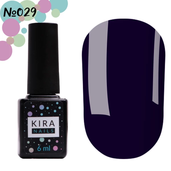 Lakier hybrydowy Kira Nails #029 (niebiesko-fioletowy, emalia), 6 ml