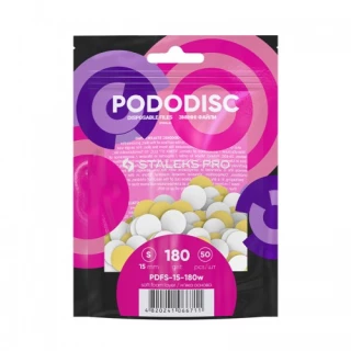 Pilniki zamienne białe do krążka do pedicure PODODISC STALEKS PRO S 180 gr. (50 szt.)