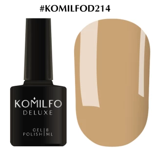 Gel polish Komilfo Deluxe Series No. D214 (milk-caramel, enamel), 8 ml