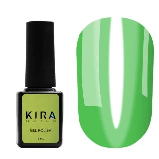 Гель-лак Kira Nails Vitrage №V04 (зелений салатовий, вітражний), 6 мл