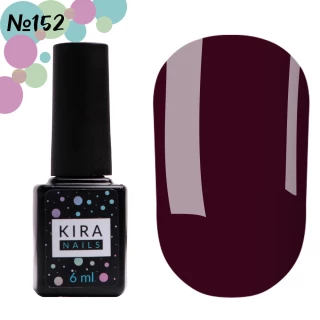 Gel polish Kira Nails No. 152 (purple-brown, enamel), 6 ml