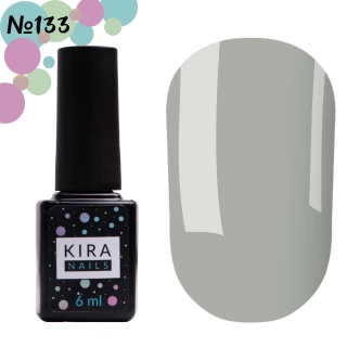 Гель-лак Kira Nails №133 (сіро-блакитний, емаль), 6 мл