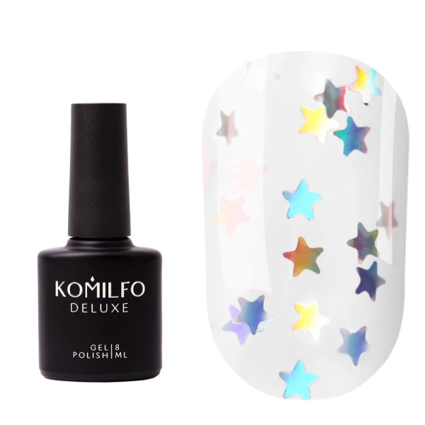 Komilfo No Wipe Star Nails Holo Top, 8 мл