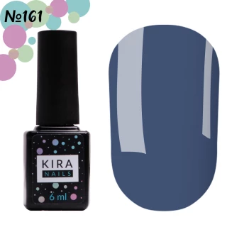 Gel polish Kira Nails No. 161 (dark blue-azure, enamel), 6 ml