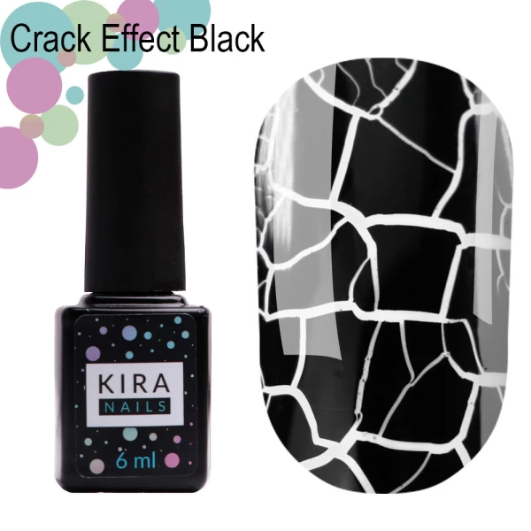 Kira Nails Crack Effect Black gel polish, 6 ml