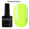 Gel polish Komilfo Deluxe Series No. D262 (acidic lime yellow, enamel), 8 ml