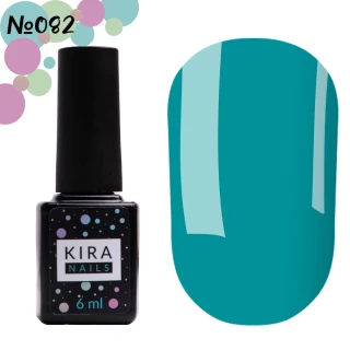 Lakier hybrydowy Kira Nails #082 (niebieski, emalia), 6 ml