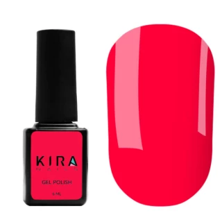 Gel polish Kira Nails #176 (warm neon pink, enamel), 6 ml