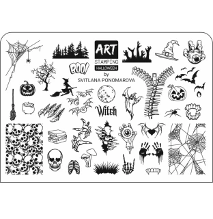 ART Stamping Halloween Stamping Plate