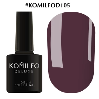 Gel polish Komilfo Deluxe Series No. D105 (eggplant gray, enamel), 8 ml