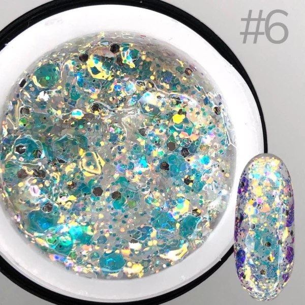 Saga Professional GALAXY glitter #6 8 ml (in a jar)