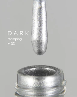 DARK Stamping polish No. 03, 10 ml (silver)