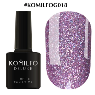 Gel polish Komilfo DeLuxe Series No. G018 (lilac, holographic microglitter), 8 ml