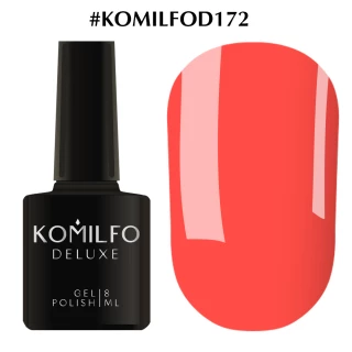 Gel polish Komilfo Deluxe Series No. D172 (bright saturated orange-coral, neon), 8 ml