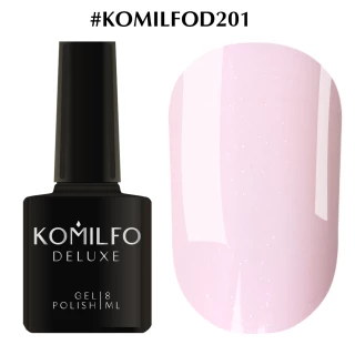 Gel-lacquer Komilfo Deluxe Series No. D201 (light pink with shimmer for French), 8 ml