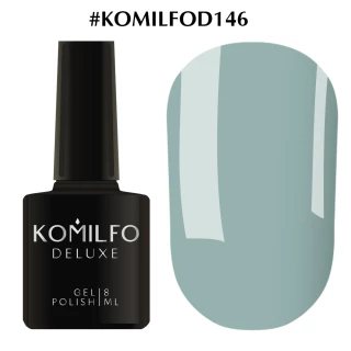 Gel polish Komilfo Deluxe Series No. D146 (saturated gray-turquoise, enamel), 8 ml