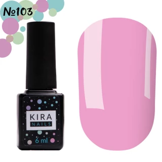 Гель-лак Kira Nails №103 (розово-лиловый, эмаль), 6 мл