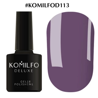 Gel polish Komilfo Deluxe Series No. D113 (dark grey-amethyst, enamel), 8 ml