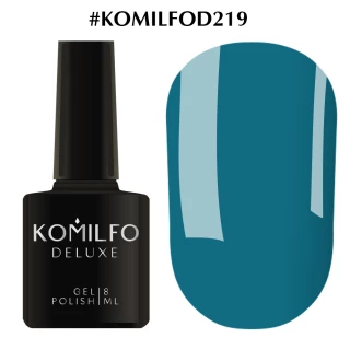 Gel polish Komilfo Deluxe Series No. D219 (muted turquoise blue, enamel), 8 ml