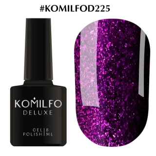 Gel polish Komilfo Deluxe Series No. D225 (blue-violet with pink microglitter), 8 ml