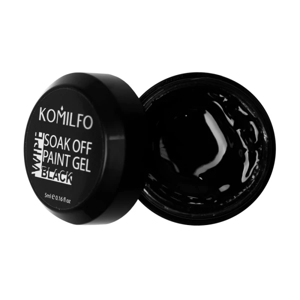 Komilfo Soak off гель-фарба №001 Black, 5 мл