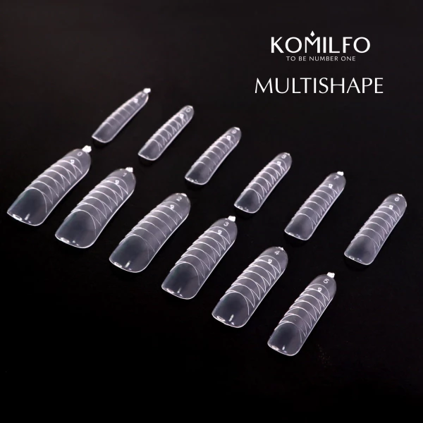 Komilfo Top Nail Forms, Multishape - Top forms for extensions, universal, 120 pcs