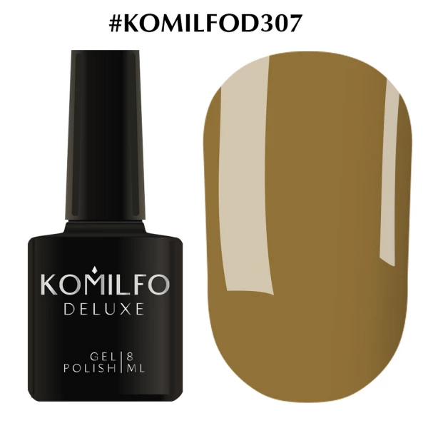 Gel polish Komilfo Deluxe Series No. D307 (caper, enamel), 8 ml