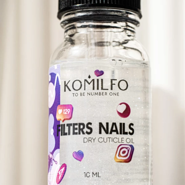 Komilfo dry cuticle oil with shimmer Filters Nails, 10 ml