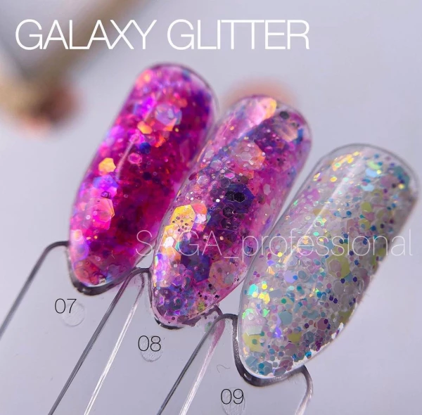 Saga Professional GALAXY glitter No. 9 8 ml (in a jar)