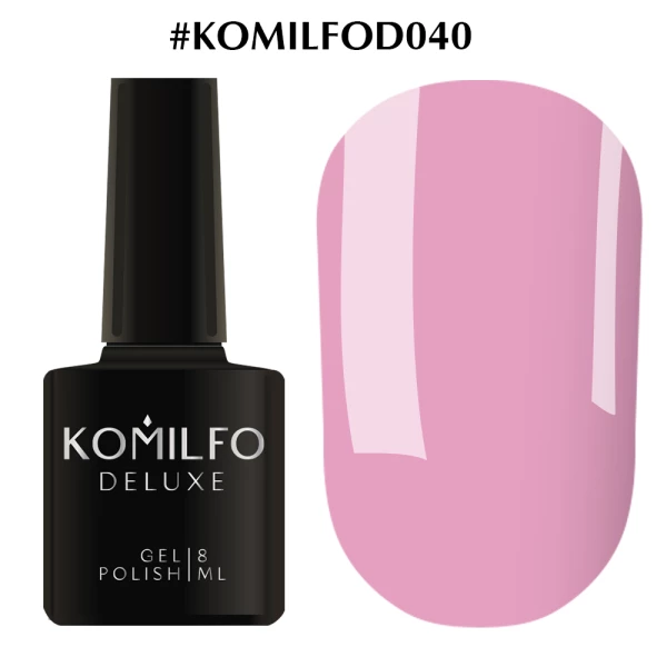 Gel polish Komilfo Deluxe Series No. D040 (pink-lilac, enamel), 8 ml