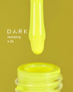 Lakier do stemplowania DARK nr 24, 10 ml (neonowy żółty)