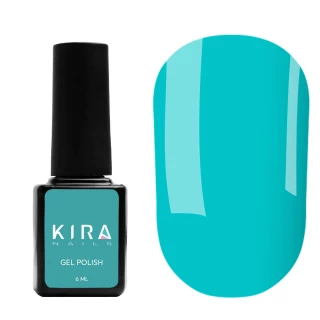 Гель-лак Kira Nails №086 (зеленувато-бірюзовий, емаль), 6 мл