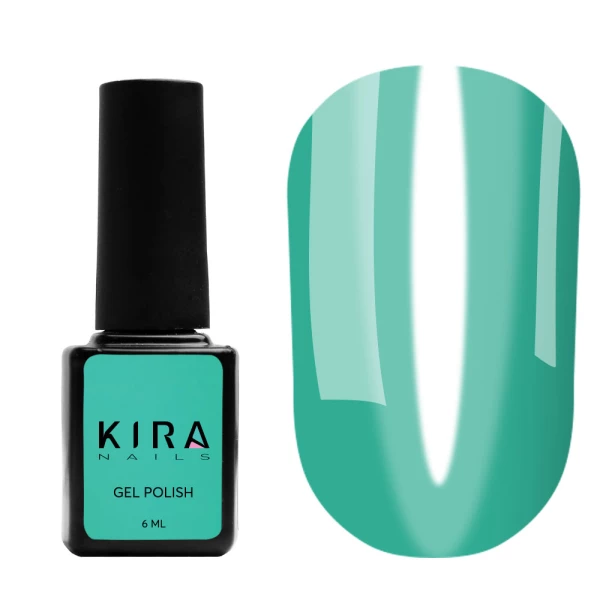 Гель-лак Kira Nails Vitrage №V06 (зелений зеленка, вітражний), 6 мл