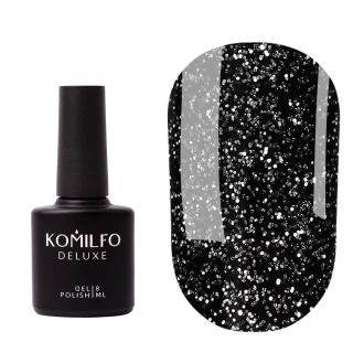 Komilfo No Wipe Silver Top - top in hybrid varnish cotton without lepkiej stawwy z filtrami UV, 8 ml