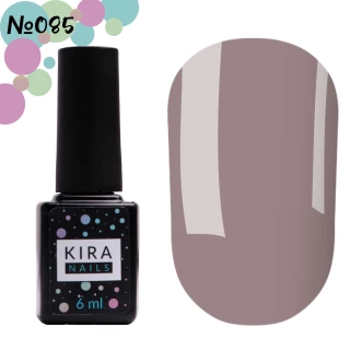 Гель-лак Kira Nails №085 (лилово-серый, эмаль), 6 мл