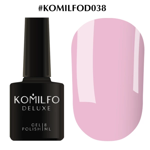 Gel polish Komilfo Deluxe Series No. D038 (bright lavender-pink, enamel), 8 ml