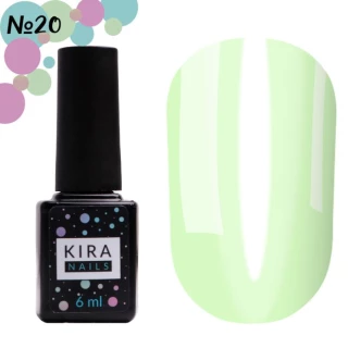 Гель-лак Kira Nails Vitrage №V20 (салатовий вітражний), 6 мл