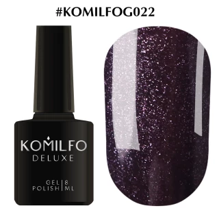 Gel polish Komilfo DeLuxe Series No. G022 (dark purple with microglitter), 8 ml