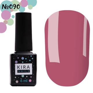 Гель-лак Kira Nails №090 (приглушений рожевий, емаль), 6 мл