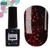 Gel polish Red Hot Kira Peppers No. 003 (wine with carmine sparkles), 6 ml