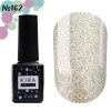 Gel polish Kira Nails No. 162 (silver, enamel), 6 ml