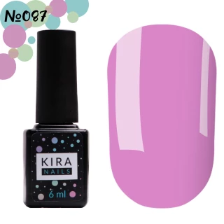 Lakier hybrydowy Kira Nails #087 (jasny fiolet, emalia), 6 ml