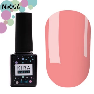 Гель-лак Kira Nails №054 (рожевий, емаль), 6 мл