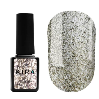 Гель-лак Kira Nails 24 Karat №003 (біле золото з великою кількістю блискіток), 6 мл