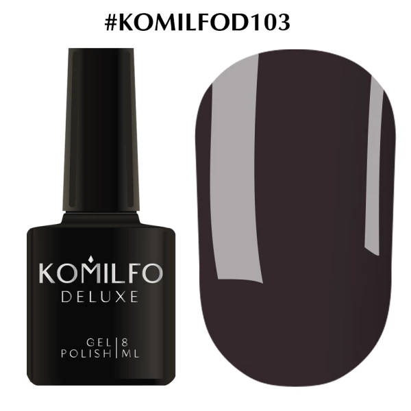 Gel polish Komilfo Deluxe Series No. D103 (dark blue-gray, enamel), 8 ml