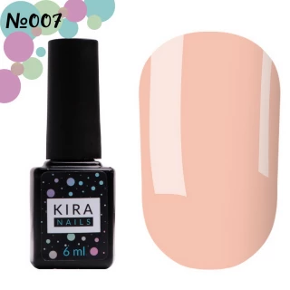 Гель-лак Kira Nails №007 (персиковий для френча, емаль), 6 мл